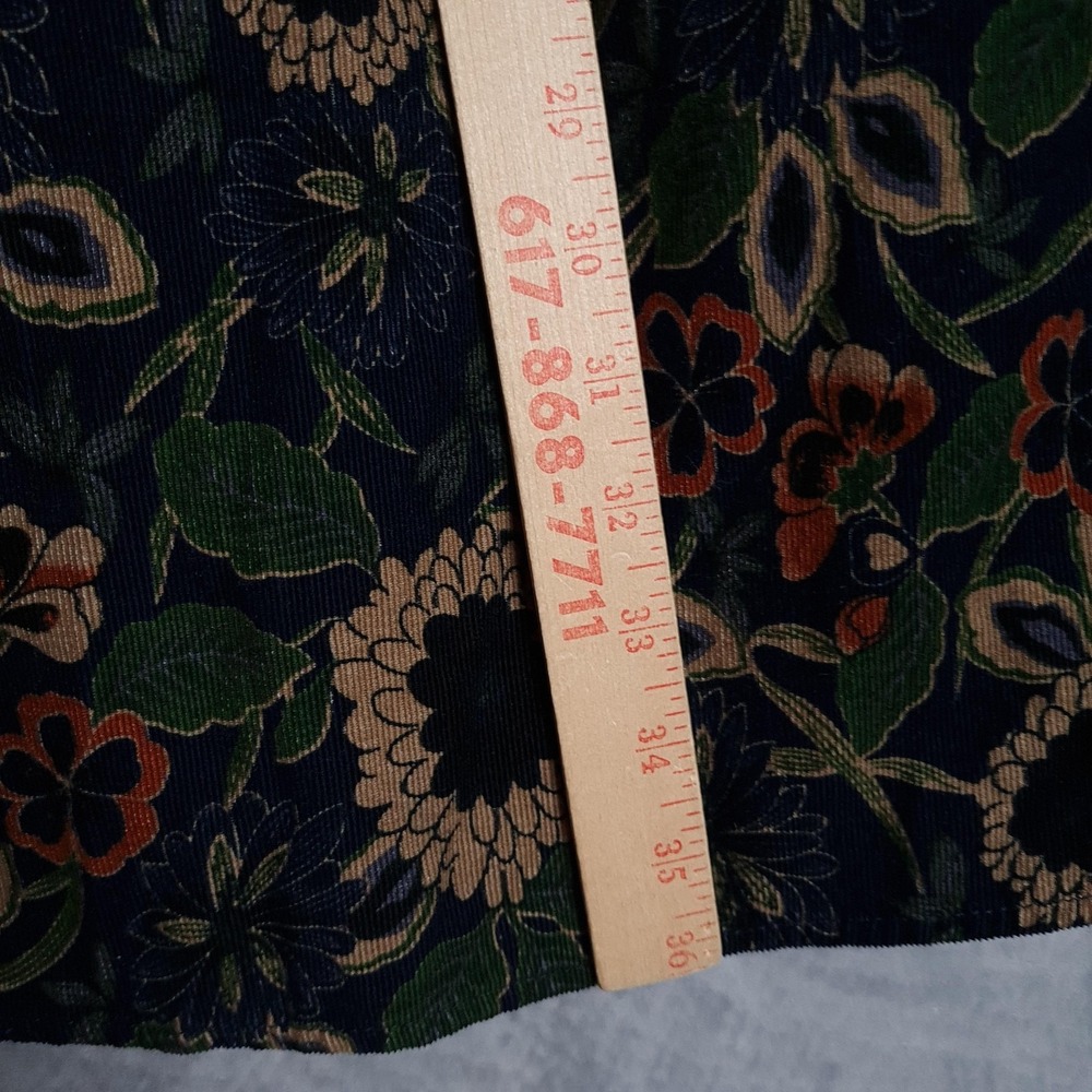 Natural Life Skirt Womens XS Multicolor Floral Corduroy Patchwork Maxi Peasant - Picture 12 of 16